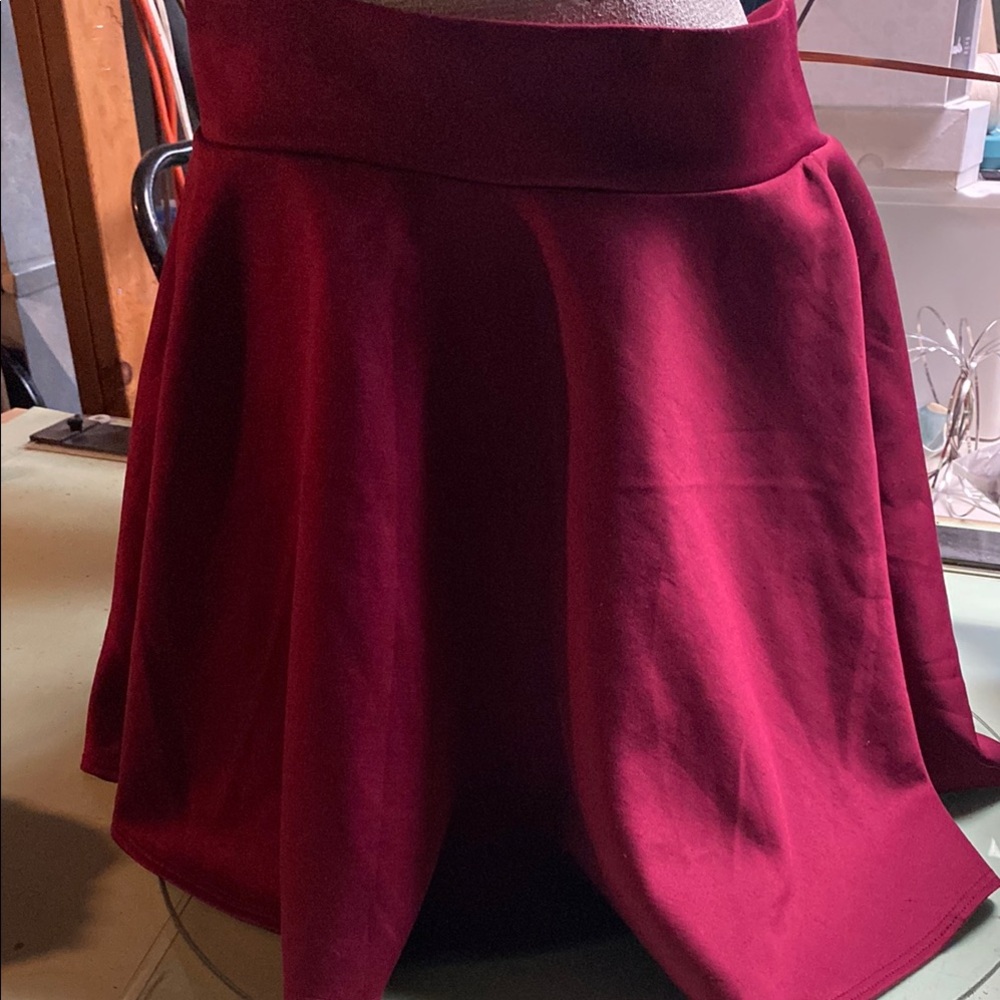 Elegant Burgundy Women's Skirt